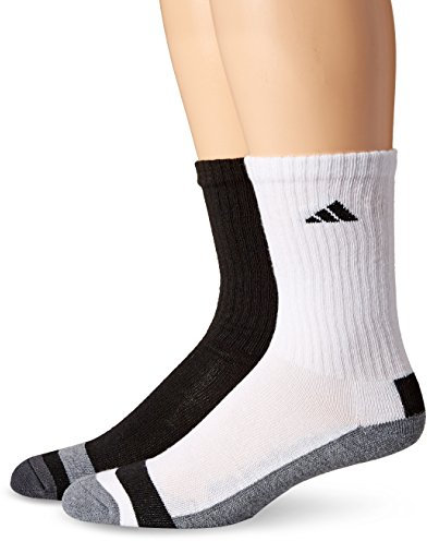 adidas unisex-adult Alphaskin Soccer Calf Sleeve (2-Pack), Black/White, One Size