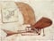 Bild auf gerollter Leinwand, Flugmaschine Da Vinci Leonardo – Architektur horizontaler Kunstdruck Architektur Figur Studien Figuren Architektur Leinwand Kunst 20_X_26_in