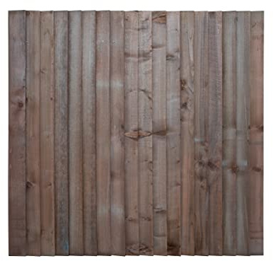 Arbor Garden Solutions Premium Closeboard Fence Panel, Heavy Duty Vertical Feather Edge, Wood, 1828mm Width, FSC Certified, Pressure Treated (Brown, 6ft)