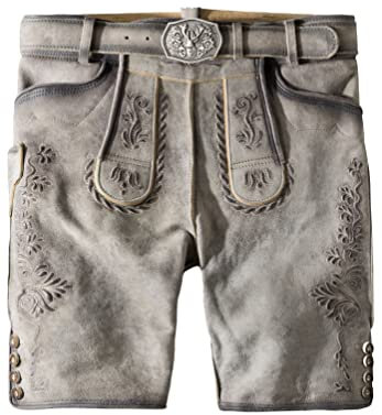 Stockerpoint Herren Oliver Trachtenlederhose, Rauch geäscht, 46