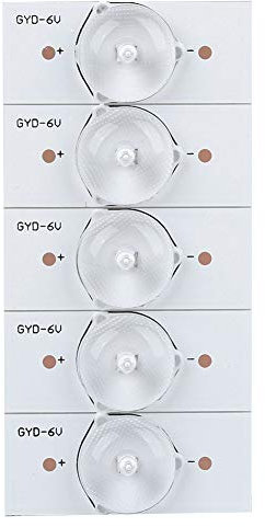 20 Stück Weiße Lichter, LED-Birnen, Glühbirnen, SMD-Lampenperlen, 6 V, Glasfaserplatte mit Optischem Linsenfilter für LED-TV-Reparatur, Weiß(#1)
