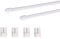 Deco-Raum Bastoni per vetrina con gancio adesivo, allungabili, bianco, lunghezza 60-100 cm, asta ovale per tende senza foratura, set da 2 pezzi metallo-plastica