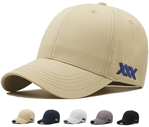 MUNULA Übergroße Baseballkappe, XXL, großer Kopf, Hüte für Herren, große Stickerei, Hut, verstellbar, 59,9 cm - 68,1 cm, Khaki, XXL/3XL