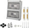 Coffret Electrique 24 Modules 2 Rangées Etanche Exterieur IP65 Boitier Etanche Electrique Exterieur Armoire Electrique Avec Bornes en Laiton Convient aux Garages, Villas, Bornes de Recharge