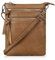 befen Echtleder Umhängetasche Damen Klein Handtasche Leder Crossbody Bag mit 4 Fächern, Handytasche zum Unhängen Damen mit verstellbarem Schultergurt, Braun