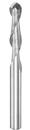 sourcing map Kugelnase Schaftfräser Schnellstahl 2 Flöten Spiral Upcut CNC Fräser für Edelstahl Holz 4mm Dmr. 17mm Schnittlänge 4mm Schaft