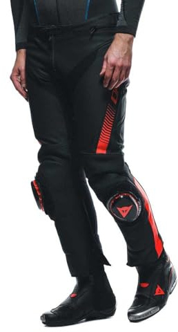 Dainese Super Speed Motorrad Lederhose, schwarz/rot, 48
