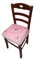 Russo Tessuti 6 Cuscini Sedie Cucina Coprisedia Imbottiti Tinta Unita Vari Colori Elastico-Fiocco Rosa