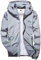Veste de Pluie Hommes Longue Manteau Imperméable avec Capuche Outdoor Blouson (4XL, Gris)