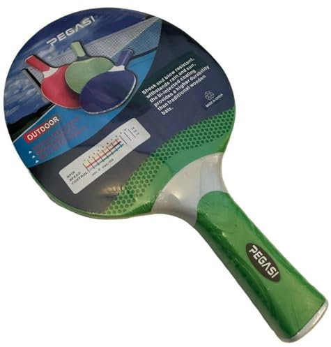 Pegasi Tischtennisschläger Outdoor - Tischtennisschlaeger - Table Tennis Racket - Schlag- und Stoßfest - Wetterfest Table Tennis Bat - Grün