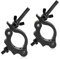 jindaaudio 2Pack Black Clamps for Lights Stage Lighting Accessories, O Pole Clamp Quick Release Truss Clamp, 40mm-52mm Half Coupler Mounting Bracket Light Moving Head Hooks