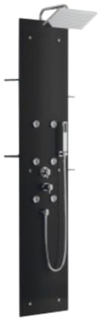 Colonne de douche hydromassante KINEDO Aquaglass Noire + nettoyant Briochin