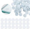 120 Stück Schutzpuffer Abstandshalter Selbstklebend Silikonpuffer Rund Elastikpuffer Transparent Antirutsch Stoßfänger Pads für Bad Glas Tischplatte Glasflächen, 20 x 2 mm