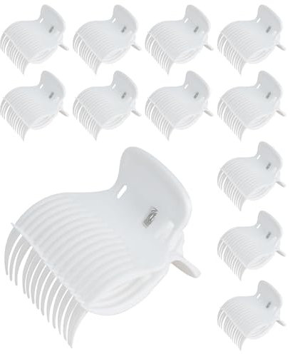 Hair Roller Clip,12 Lockenwickler Klammern,Lockenwickler Clips,Lockenwickler Mit Klammern,5x6cm Roller Clips,Haarwickler Clip,Hair Curler Claw Clips,Haare Mit Klammer Locken,Small Claw Clips(Weiß)