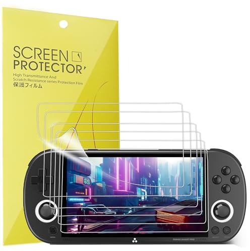 Blueshaweu - Protector de pantalla de 6 piezas para Trimui Smart Pro 5 pulgadas - Handheld Game Console - sin burbujas de alta definición calidad superior transparente suave TPU película protectora