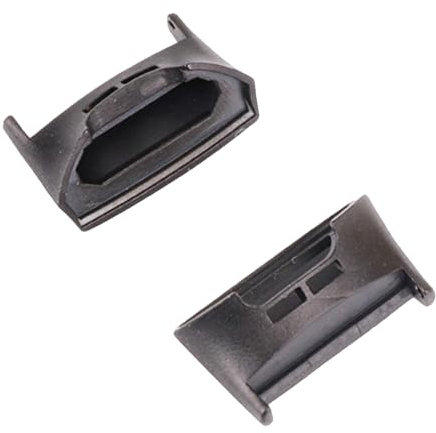 2 Stück Edelstahl Anschluss Kompatibel mit Fitbit Charge 3/ Charge 4 Uhrenarmband Anschluss, 18mm Metall Adapter für Fitbit Charge 3 Uhr Langlebig Stecker für Fitbit Charge 3/4 Connectoren (Schwarz)