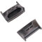 2 Stück Edelstahl Anschluss Kompatibel mit Fitbit Charge 3/ Charge 4 Uhrenarmband Anschluss, 18mm Metall Adapter für Fitbit Charge 3 Uhr Langlebig Stecker für Fitbit Charge 3/4 Connectoren (Schwarz)
