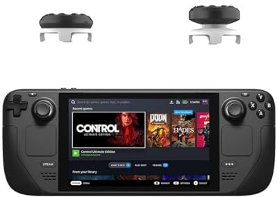 Hzxkqmil Tappi del Joystick Estensione delle Levette per Steam Deck Console | Tappi per Impugnature a Pollice Accessori 1 Alto e 1 Medio Concavo Aumento di Altezza dei Joystick per Steam Deck, Nero
