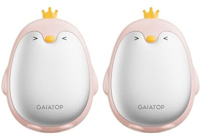 Gaiatop Handwärmer Elektrisch, 2er-Pack 3 Heizmodi Magnetisch Tragbar Taschenwärmer Wiederverwendbar, Outdoor Camping Hand Warmers Wandern Gadgets Jagd Zubehör Geschenk für Frauen Männer (Helles Rosa)