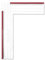 GELELF Paper Positioning Tool - Gel Plate Printing Placement Tool Paper Alignment Layering for Gel Printing Printmaking Card Making Supplies, L Square Ruler (Red, Small: 15 x 20 cm(6 x 8 in))