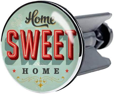 Dusbad Waschbeckenstöpsel Universal 40mm Motiv für alle Waschbecken, Waschbeckenstöpsel Motiv:Home Sweet Home