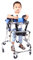 Tragbarer Ständer aufrechter Gehwagen für Kinder Zerebralparese Behinderung - Leichter Aluminium-Rollator mit höhenverstellbarem Sitz - Gehhilfen für Behinderte, Rehabilitationstraining