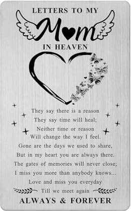 Trauerkarte für den Verlust der Mutter, Gedenkgeschenke für den Verlust der Mutter, Trauer, Andenken im Himmel, Andenken