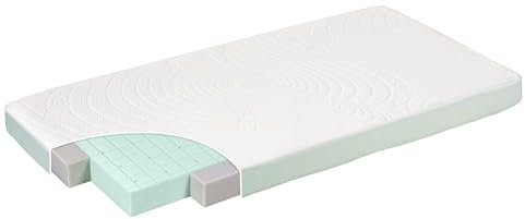 Alvi Kindermatratze ALVImed 70 x 140 cm | Kaltschaummatratze mit Klimakanälen | Bettmatratze trittfeste Sicherheitskante | Matratze feuchtigkeitsregulierend | Baby Matratze abnehmbarer Bezug