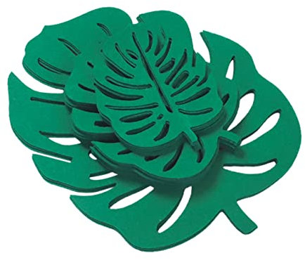 Amosfun 24 Piezas Agarradera De Fieltro Decoraciones De Mesa Decoración para Mesa Planta Posavasos Portavasos Boho Posavasos Café Posavasos Bebida Verde Bebida De Verduras Sintió Green