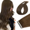 XDhair Tape Extensions Echthaar 20pcs 50g 55cm Braun Tape in Extensions Echthaar Invisible Seidig Gerade Skin Weft Tape Ins Natürlich Erweiterungen (#4-22)