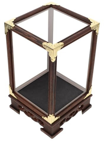 RORPOIR Display Case Für Große Sammlerstücke Transparente Mit Schwarzem Sockel Für Figuren Puppen Und Antiquitäten Schutzbox Für Sammlerstücke Edlem Mit Glasabdeckung