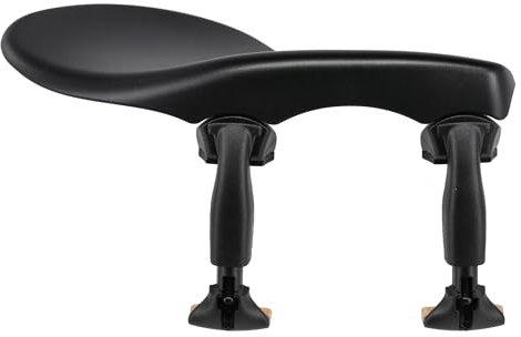 Wittner Kinnhalter Zuerich, seitlicher Kinnhalter Violine 4/4-3/4, High-Tech-Kunststoff, Höhe verstellbar, Neigung wählbar, ohne Schraubendreher, schwarz, Made in Germany, 258211