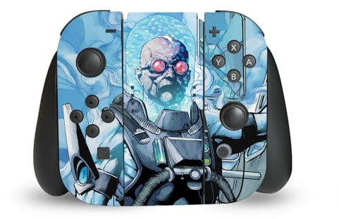 Head Case Designs Offizielle Batman DC Comics Mr. Freeze Schurken Galerie Vinyl Haut Gaming Aufkleber Abziehbild Abdeckung kompatibel mit Nintendo Switch Joy-Con Controller