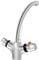 Robinet de cuisine thermostatique à température constante - Robinet de lavabo de cuisine - Robinet pivotant à 360° - Robinet à 2 poignées