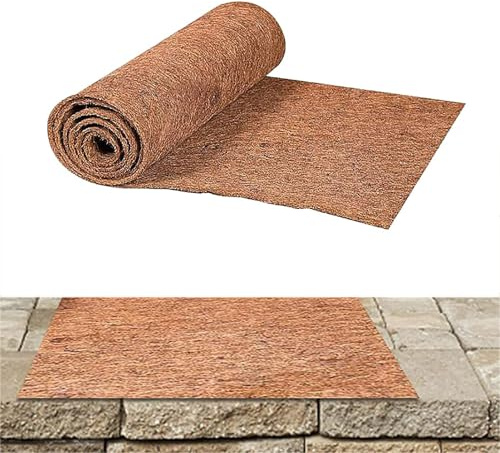Rouleau de revêtement de noix de coco - rouleau de revêtement de noix de coco naturel, doublures pour jardinières de noix de coco revêtement panier de noix de coco tapis de revêtement rouleau de noix