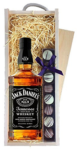 Jack Daniels Original Old No. 7 Whisky & Truffles, Wooden Box 70cl 40% abv