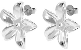 Qudo Ohrstecker Pescia für Qudo Aufsätze Ohrringe Edelstahl (silber)