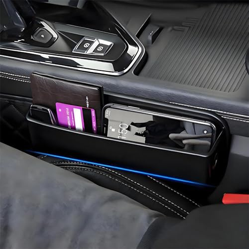 SHIHUAFADACAI Aufbewahrungsbox für Autositze für Renault 4 (R4) E-Tech 2025 2024, Auto Zubehör Vordersitzen Seitentasche Car Seat Leder Aufbewahrung Tasche für Kleinigkeiten, Handys