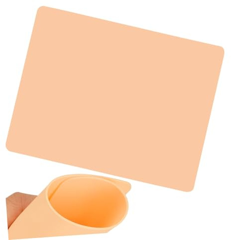 FUOYLOO Silikon Übungshaut für Tattoo und Make Up 1mm Dicke Kunsthaut für Anfänger Elastisch und Flexibel Mattierte Orange Übungsmaterial für Eyeliner und Tätowierungen