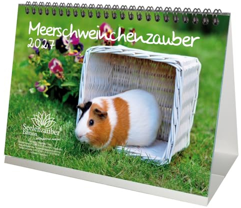 Meerschweinchenzauber DIN A5 Tischkalender für 2027 Meerschweinchen - Seelenzauber