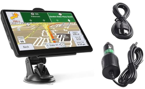 JoyousMall 17,8 cm (7 Zoll) GPS-Navigator für Auto und LKW (Germany), 8 GB ROM 256 MB RAM, HD-TFT-Bildschirm mit FM-Transmitter, vorinstallierte Karten, unterstützt IGO Primo, 1200 mAh Akku