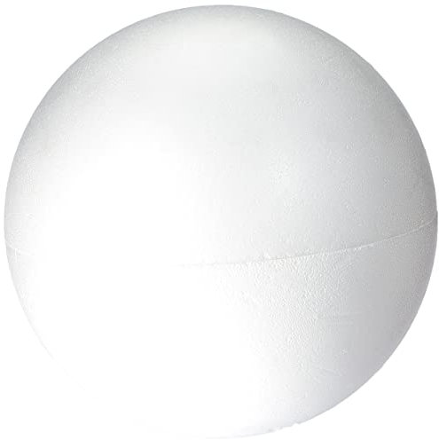 Rayher 3306100 Styropor-Kugel, weiß, teilbar, 2 Halbschalen, 30 cm ø, zum Basteln, Bekleben, Dekorieren und Bemalen