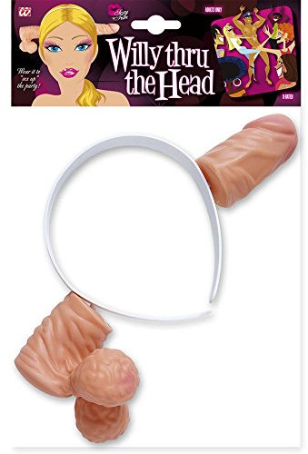 W WIDMANN MILANO Party Fashion 9636K - Willy durch den Kopf, lustige Verkleidung für Junggesellenabschiede, Karneval