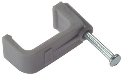 Forgefix Cable Clip Flat Grey 10.00mm Box 100