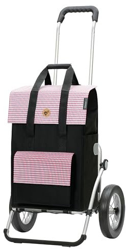 Andersen Einkaufstrolley - klappbar - 54 Liter - Aufhängung für Einkaufswagen - belastbar 50 kg - Aluminium - Trolley - Metallspeichen-Rad Ø 25 cm - Royal Shopper Milla rot
