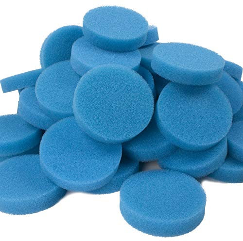 LTWHOME Blauer Rauher Filterschwamm Filtermatten Passend für Eheim-Classic 2213/250 (50 Stück)
