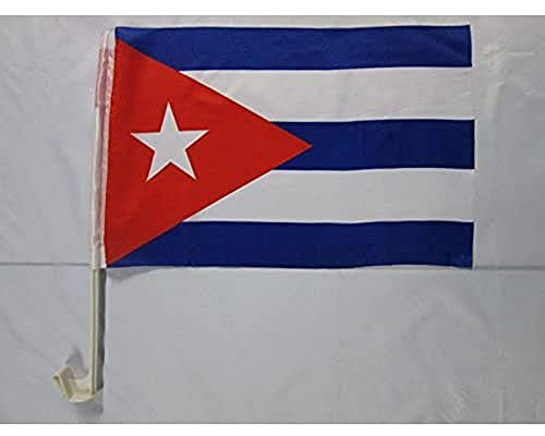 AZ FLAG - Autofahne Kuba - 45x30 cm - Kubanische Autoflagge 30 x 45 Cm - Auto Flaggen