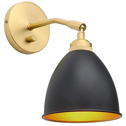 Yosoan Wandleuchte Antik Deko Design Wandbeleuchtung Vintage Industrie Loft-Wandlampe (antike+Schwarz)