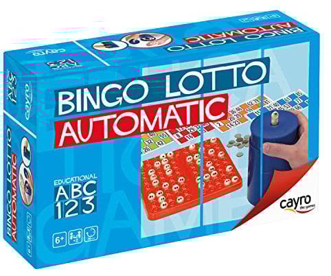 Cayro - Bingo - + 6 Años - Modelo Automático - Juego Divertido de Mesa - para Niños y Adultos - Incluye 48 Cartones Diferentes - Ideal 2 a 8 Jugadores