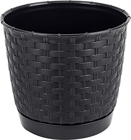 Pot de Fleurs 11L RATOLLA ROUND 300x300x264 mm, Anthracite